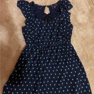 Dress with lace keyhole back